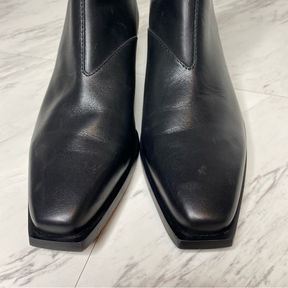 All Saints Lenora Black Leather Bootie 8 - Picture 10 of 14